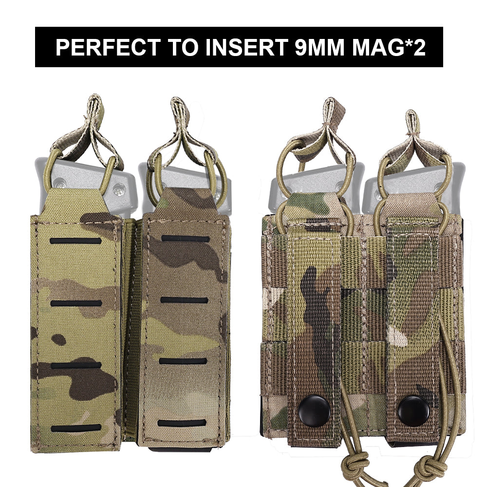 SINAIRSOFT Tactical Molle Pistol 9mm Double Magazine Pouch