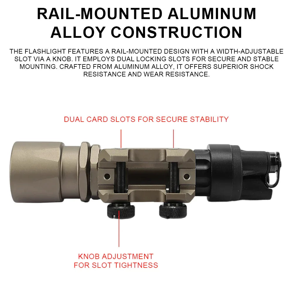 SINAIRSOFT M951 مصباح هوائي تكتيكي LED 280 لومن كشاف سلاح بندقية مصباح يدوي مثبت على سكة حديد