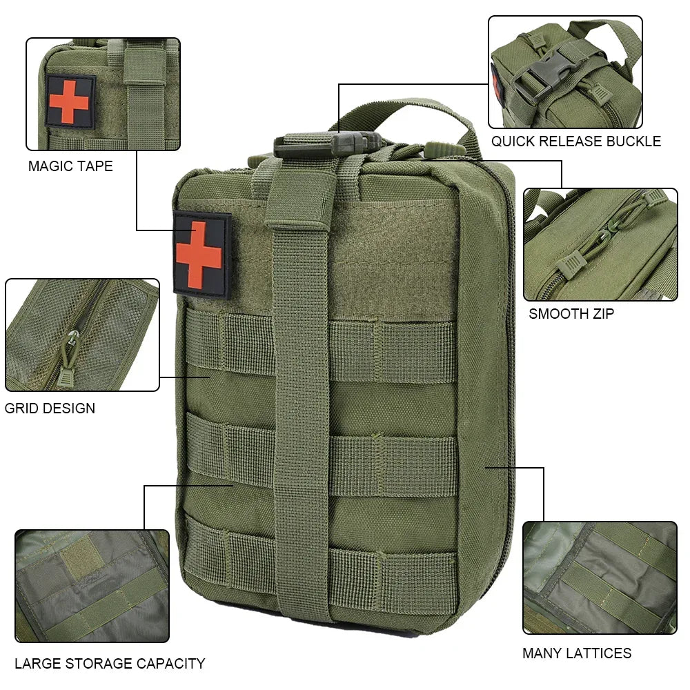 SINAIRSOFT Tactical First Aid Kit Survival Kit Molle Rip-Away EMT Pouch Bag Medical Pack