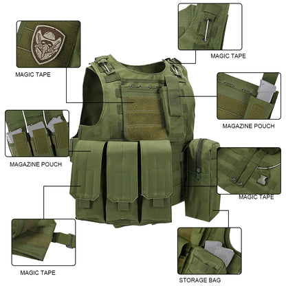 SINAIRSOFT Tactical Vest Molle Combat Assault Plate Carrier for Paintball