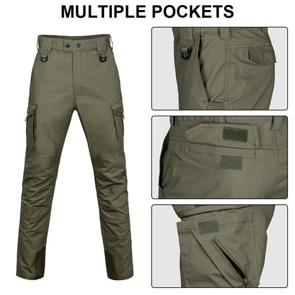SINAIRSOFT Men's Tactical Work Pants 3D Cut Waterproof Adjustable Waist Conceal Pockets