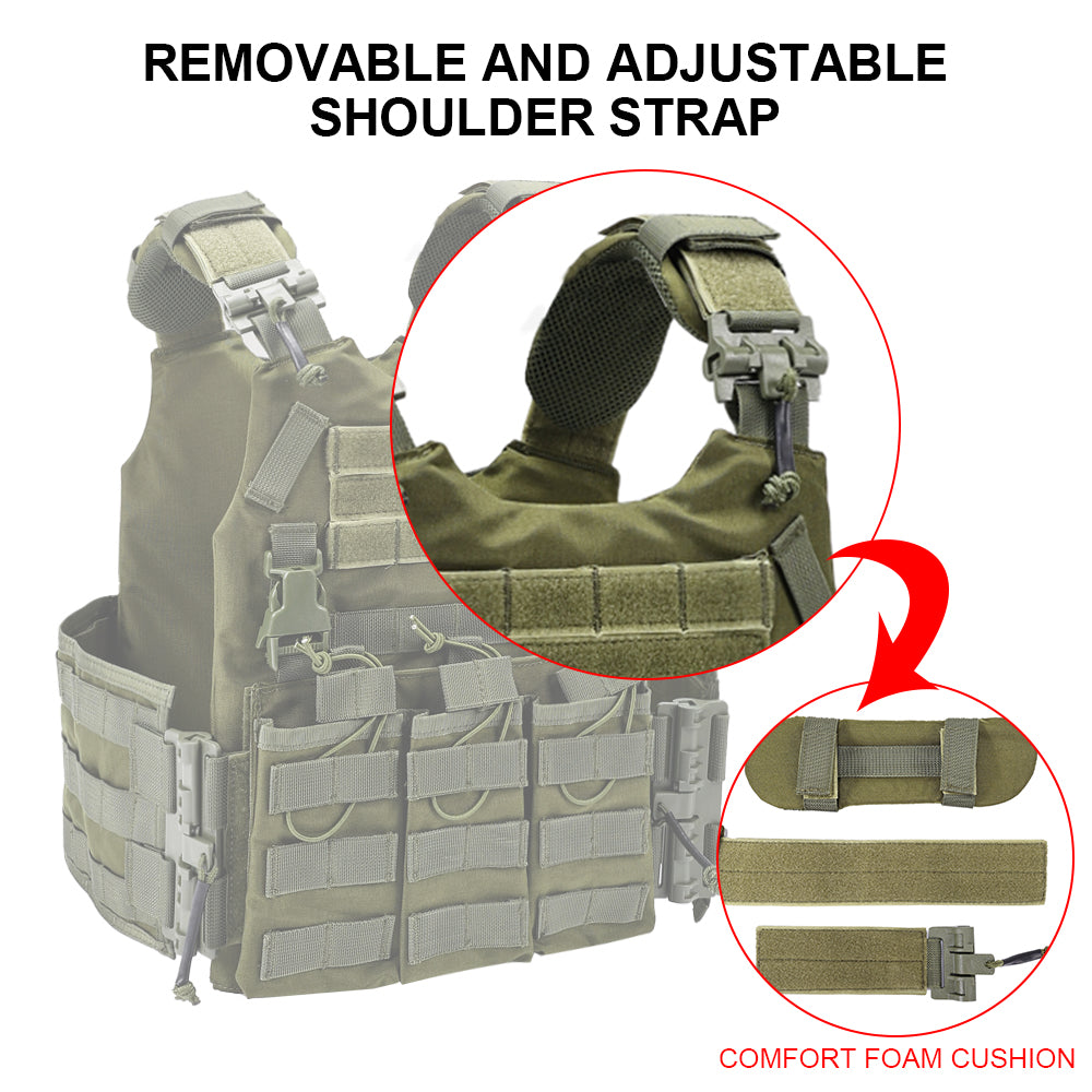 SINAIRSOFT Tactical Quick Release Vest Lightweight Utility Molle