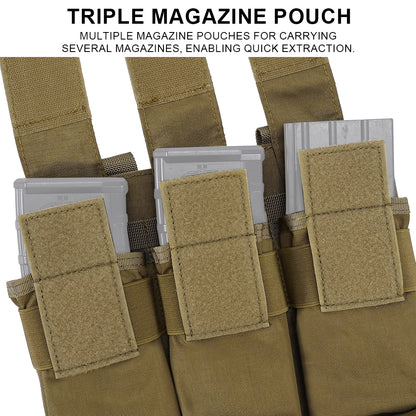 SINAIRSOFT Tactical Assault Back Panel Bag MOLLE Ammo Plate Carrier Pouch For Hunting Vest