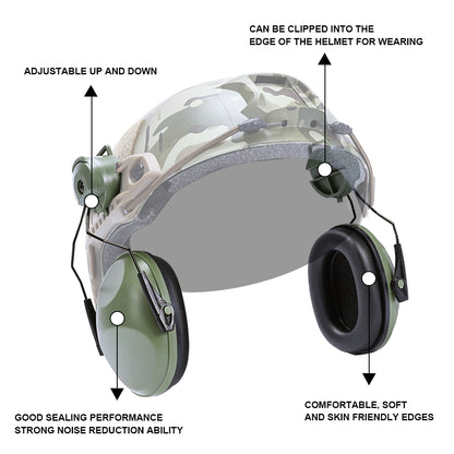 SINAIRSOFT Tactical Helmet Hearing Protection Earmuffs