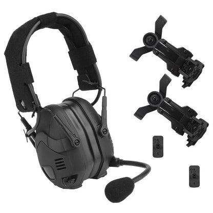 SINAIRSOF Tactical Electronic Headset Bluetooth Silicone Earmuffs Shooting