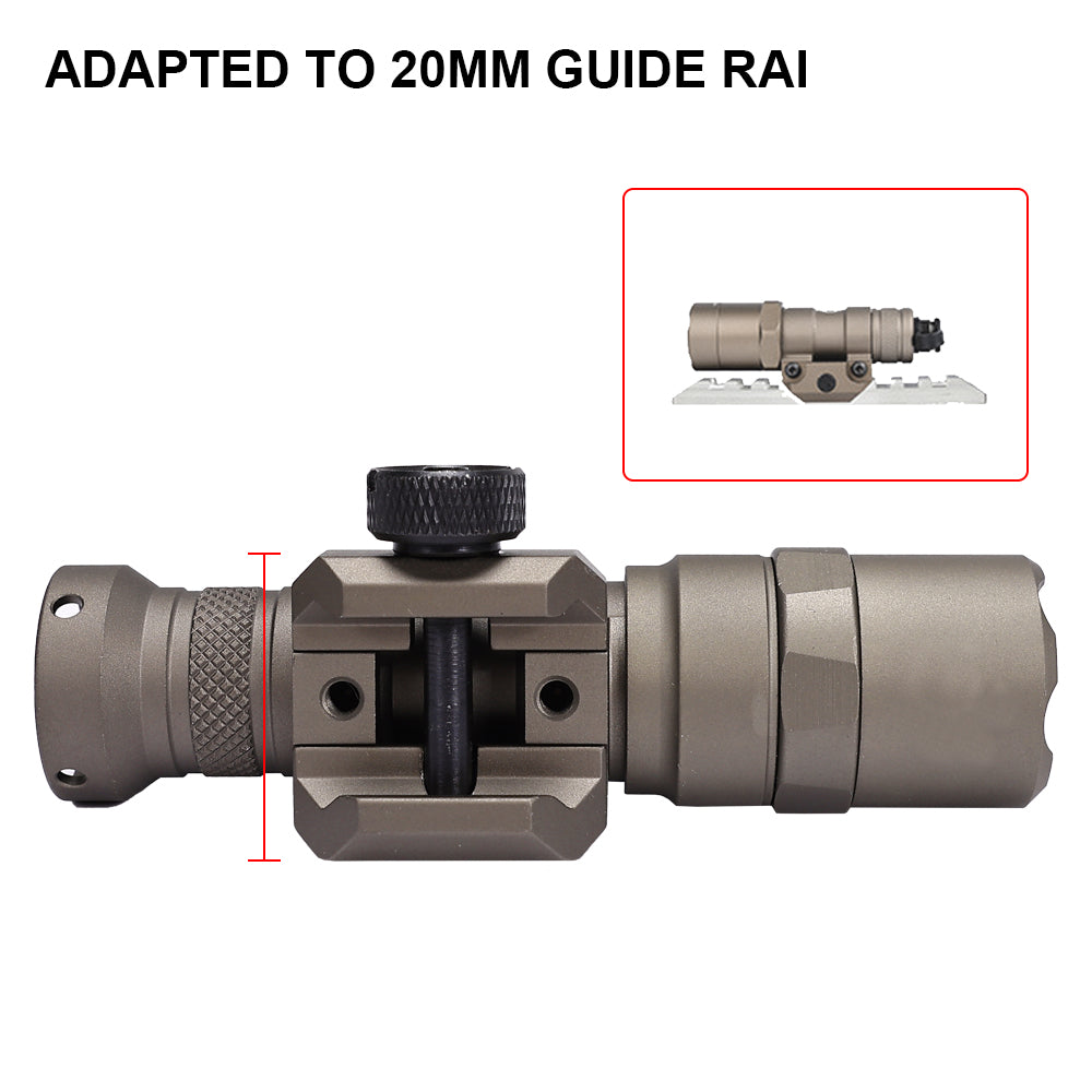 SINAIRSOFT Tactical 400 Lumens LED Flashlight Scout Lights Lamp Airsoft Rail Mount
