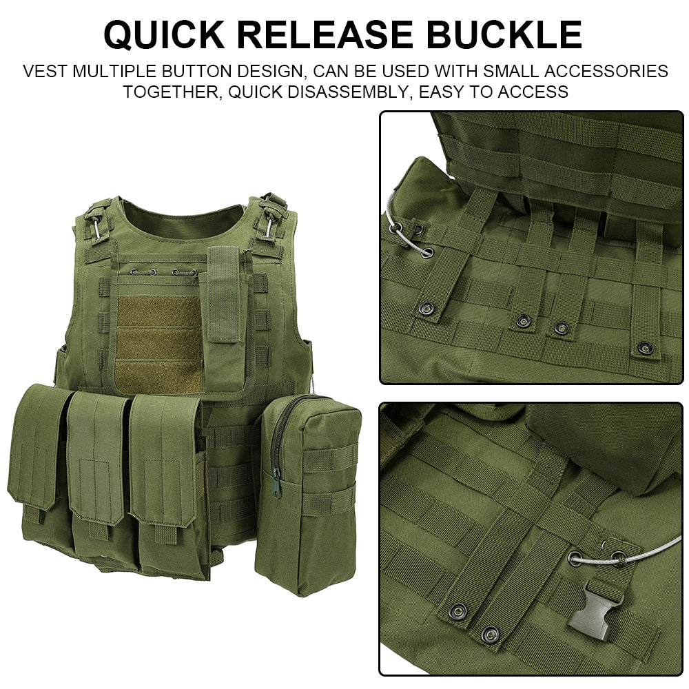 SINAIRSOFT Tactical Vest Molle Combat Assault Plate Carrier for Paintball