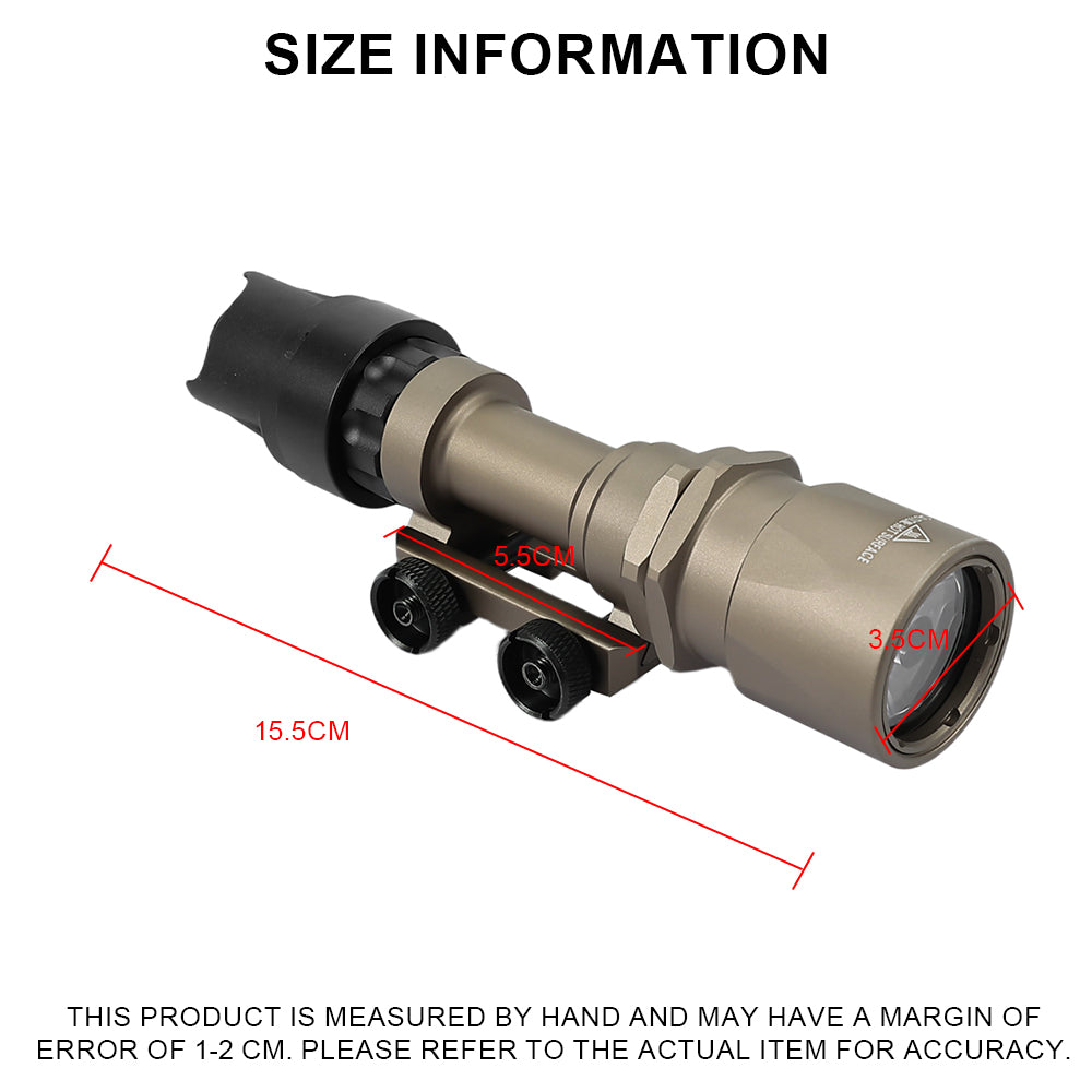 SINAIRSOFT M951 Airsoft Light LED Tactical 280 lm Weapon Flashlight Rifle Torch Rail Mount