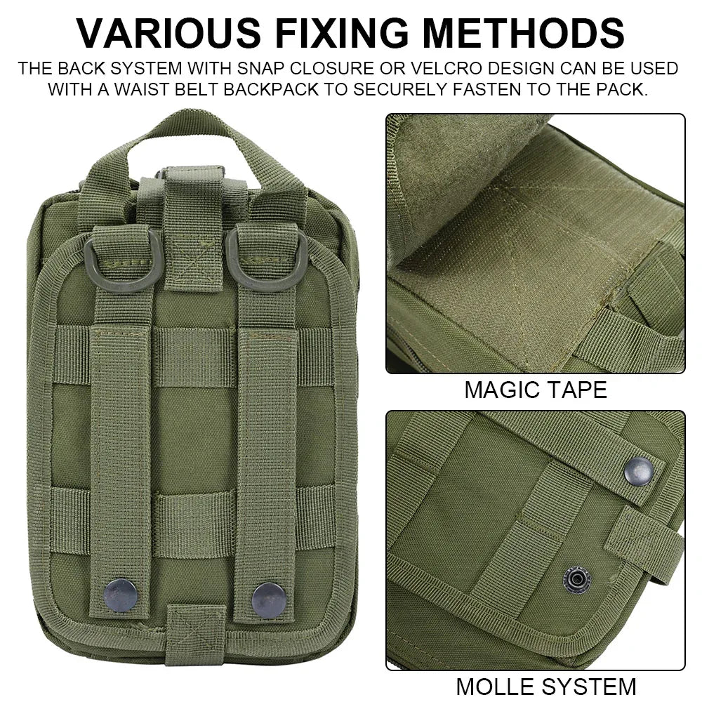 حقيبة إسعافات أولية تكتيكية من SINAIRSOFT، حقيبة نجاة، حقيبة طبية EMT بنظام Molle قابلة للفك