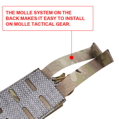 SINAIRSOFT Tactical Molle Single Rifle Open Top Magazine Pouch Tegris