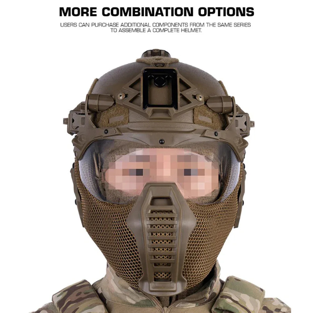 خوذة SINAIRSOFT التكتيكية ويندي 3.0 مع نظارات قابلة للطي