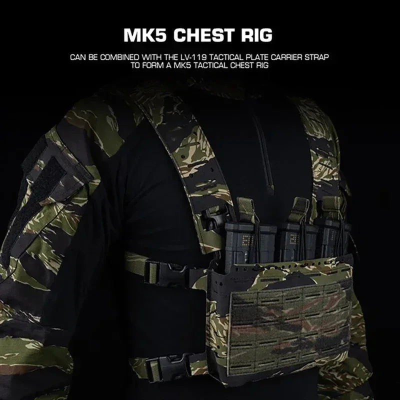 SINAIRSOFT Tactical SS Style LV119 Plate Carrier Set 2 في 1 حامل لوحة الصدر التكتيكي سريع التبديل