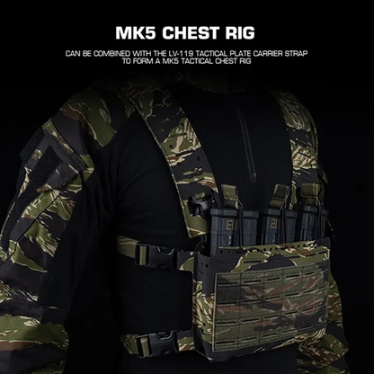 SINAIRSOFT Tactical SS Style LV119 Plate Carrier Set 2in1 Fast Switchable Chest Rig