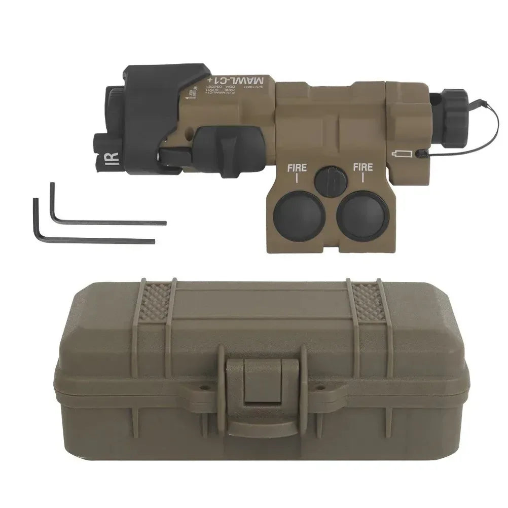 SINAIRSOFT MAWL-C1 نسخة عملية ضوء ليزر أحمر/أخضر كشاف سكة حديد