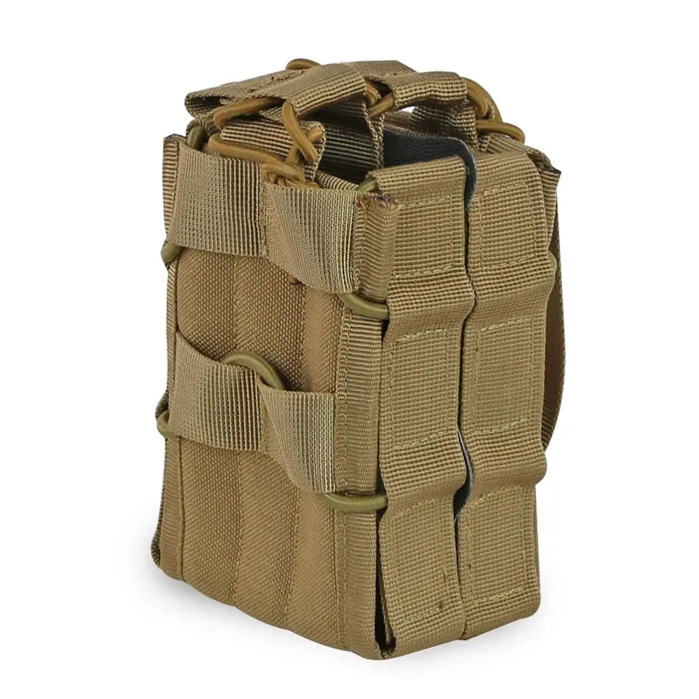 SINAIRSOFT Molle 5.56 7.62 حافظة مجلة فردية مزدوجة حقيبة خصر لحقائب السترة