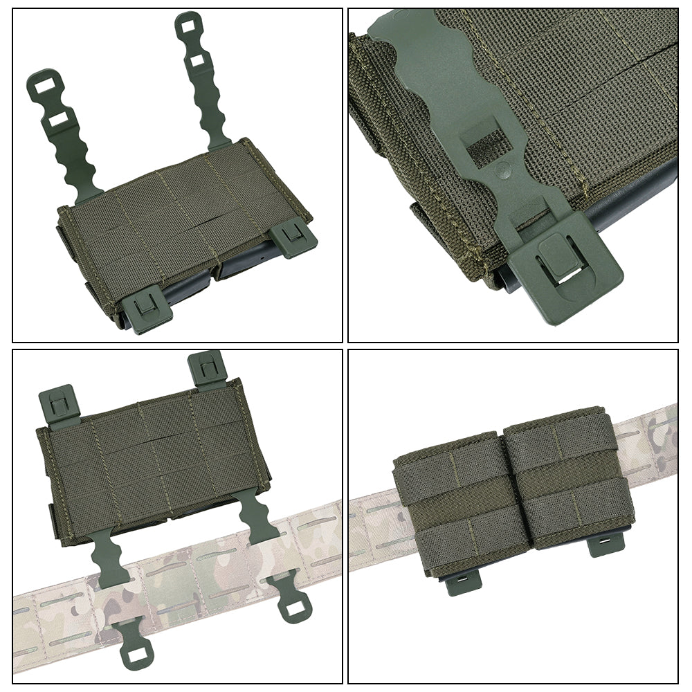 SINAIRSOFT Tactical 5.56mm Double KYWI Molle Magazine Pouch