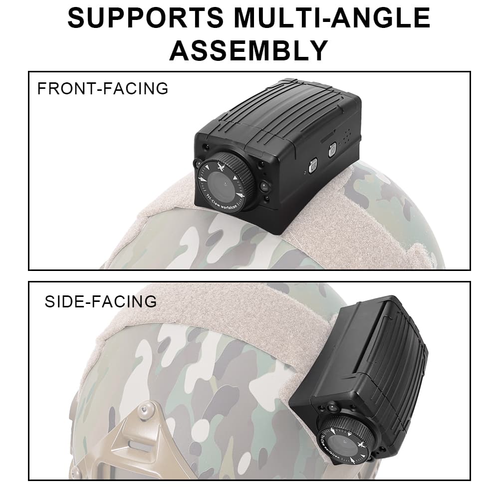 مسجل الخوذة التكتيكية SINAIRSOFT II - كاميرا أكشن 4K 30FPS مع رؤية ليلية وحامل MOLLE للعبة الأيرسوفت، الصيد، وإنفاذ القانون