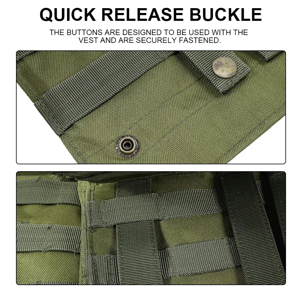 SINAIRSOFT Tactical Vest Plate Carrier Molle Airsoft Combat Assault Gear w/ Pouch