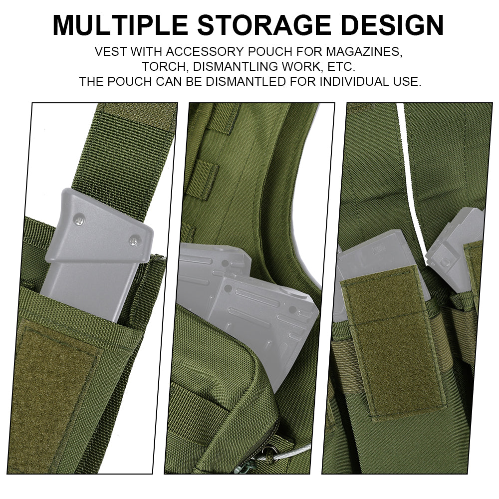 SINAIRSOFT Tactical Vest Molle Combat Assault Plate Carrier for Paintball