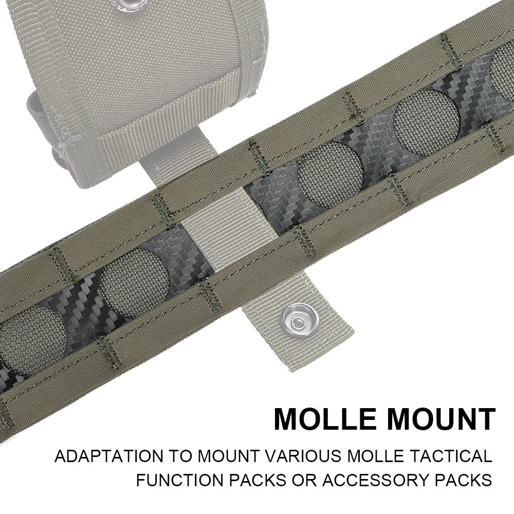 SINAIRSOFT Tactical Bison Belt MOLLE Quick Release D-Ring Buckle Belt