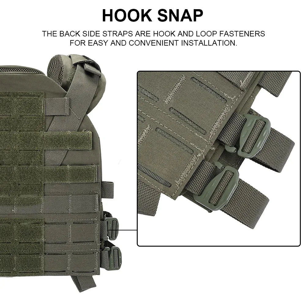 SINAIRSOFT KZ Plate Carrier سترة تكتيكية سريعة التحرير منخفضة الارتفاع بنظام مولي