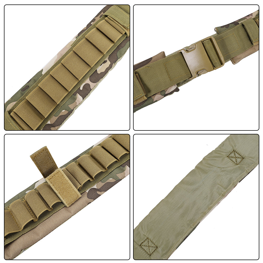 SINAIRSOFT Tactical 12/20GA Caliber Belt Outdoor Adjustable Soft Waterproof Nylon Belt