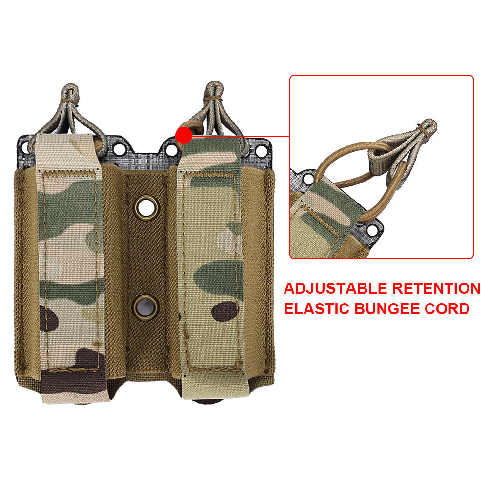 SINAIRSOFT Tactical Pistol 9mm Double Magazine Pouch Molle Tegris