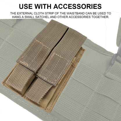 SINAIRSOFT Tactical Molle Waist Padded Belt w/ Suspender Combat Hunting Belts