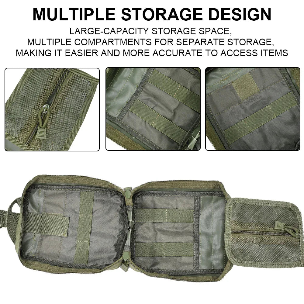 حقيبة إسعافات أولية تكتيكية من SINAIRSOFT، حقيبة نجاة، حقيبة طبية EMT بنظام Molle قابلة للفك