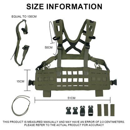 SINAIRSOFT Tactical Molle Vest SPC Portable Lightweight Modular Chest Rig
