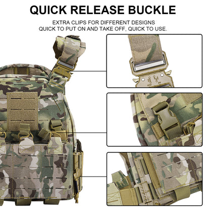 SINAIRSOFT Tactical Vest Adjustable CS Plate Carried Vest Quick Release laser cut