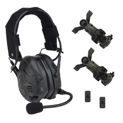 SINAIRSOF Tactical Electronic Headset Bluetooth Silicone Earmuffs Shooting