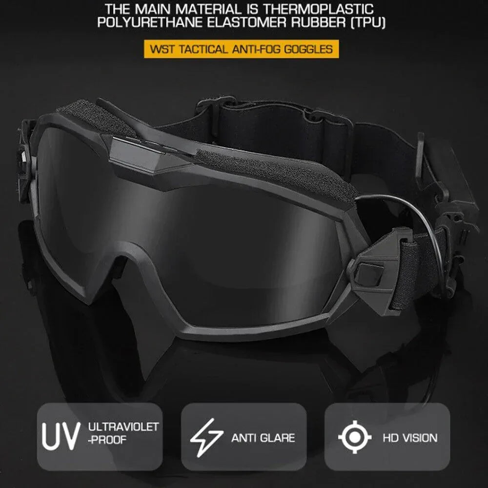 SINAIRSOFT Tactical Goggles Glasses Anti-Fog Anti-Shock Fan Eye Protect