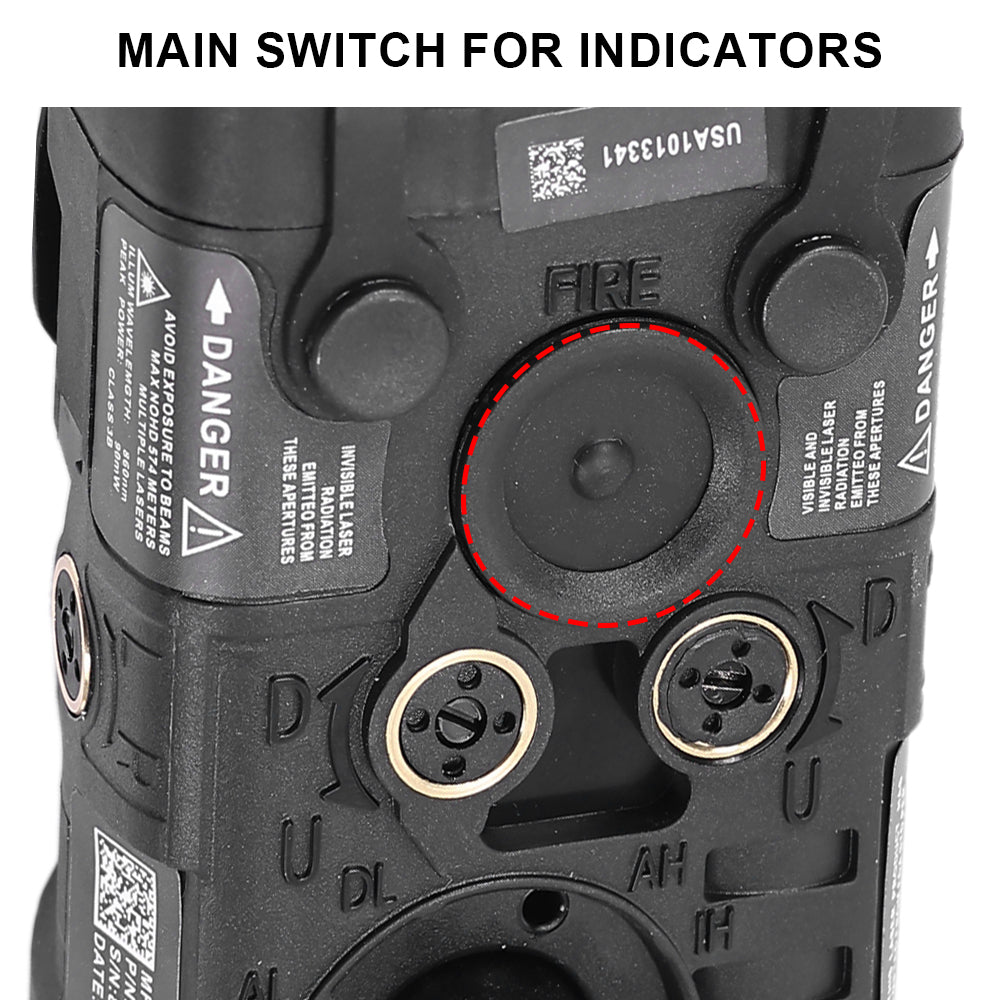 Tactical Red IR Laser Pointer Sight LED Flashlight Battery Box