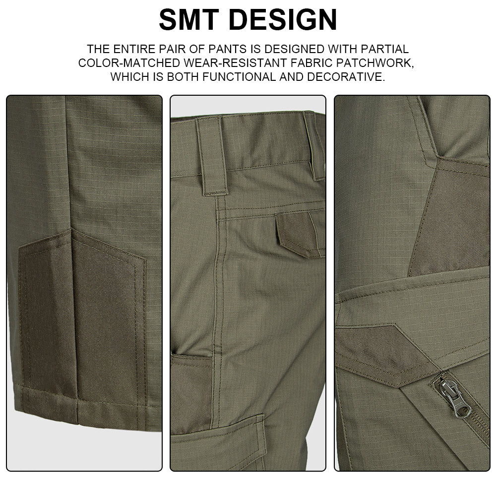 SINAIRSOFT Men's Tactical Work Pants 3D Cut Waterproof Adjustable Waist Conceal Pockets