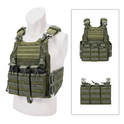 SINAIRSOFT Tactical Quick Release Vest Lightweight Utility Molle