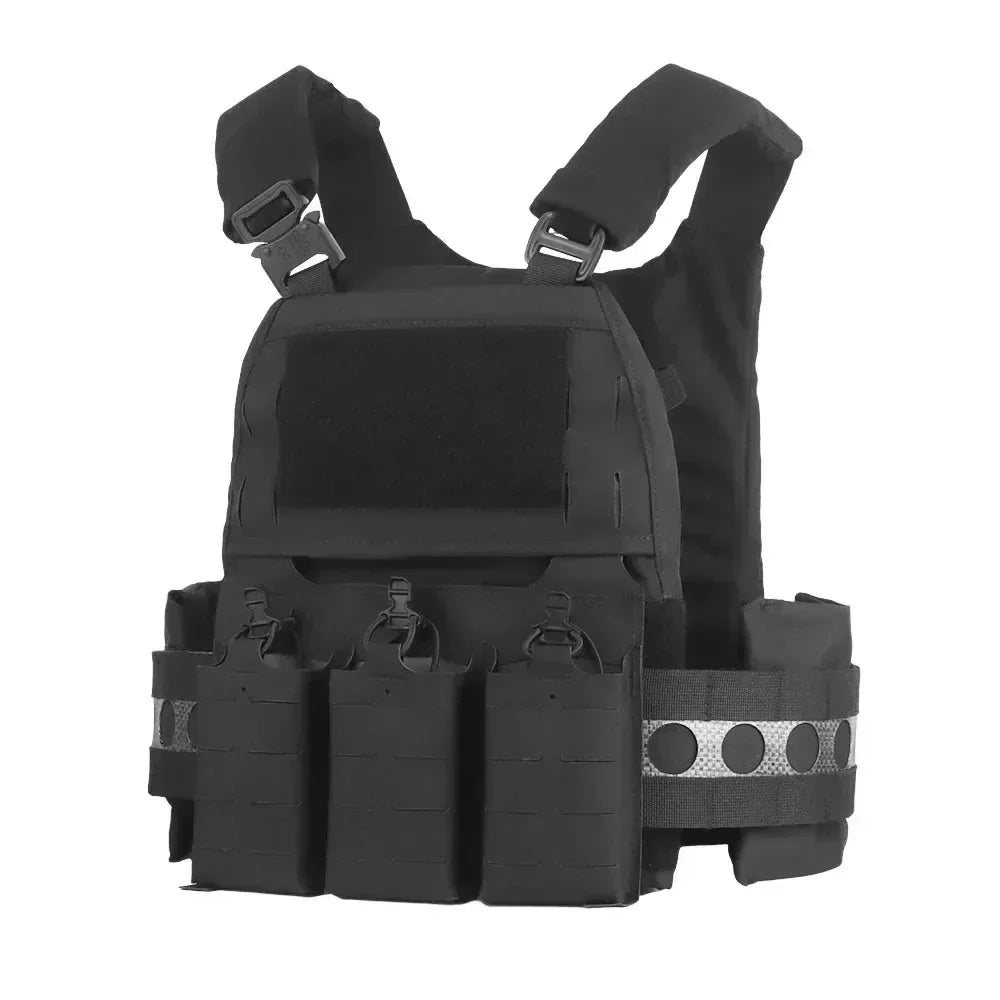 سترة تكتيكية طراز SINAIRSOFT FCPC V5 للكتف قابلة للتعديل بصف أمامي من مخازن الذخيرة ونظام مولي