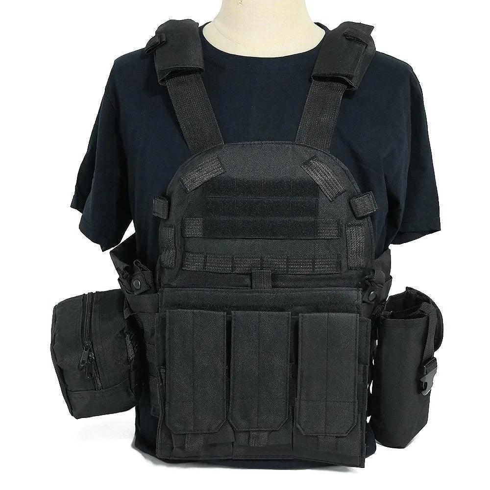 سترة قتالية تكتيكية من SINAIRSOFT، حامل لوحات Molle، معدات هجوم قتالية Airsoft مع حقيبة
