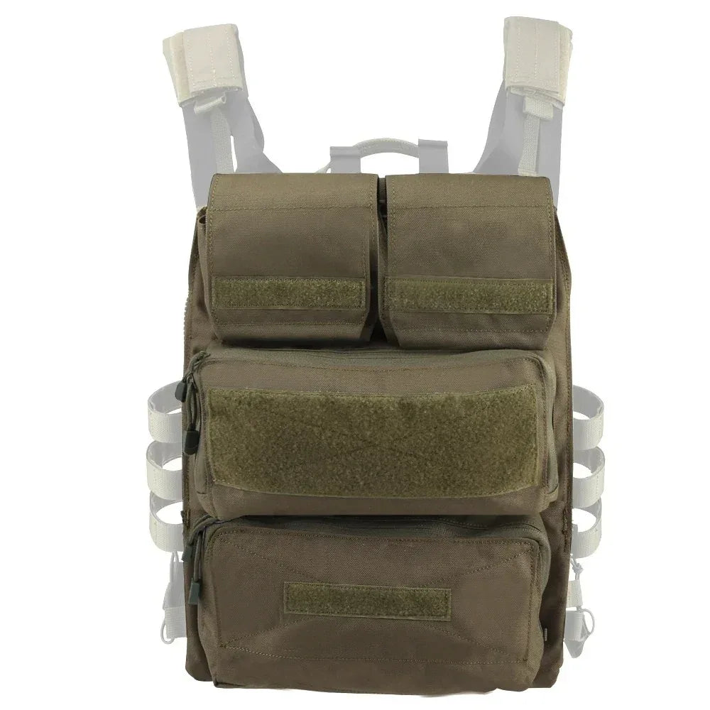 SINAIRSOFT Tactical Zip-on Panel Pouch Airsoft Plate Carrier Back Zip Pack Bag