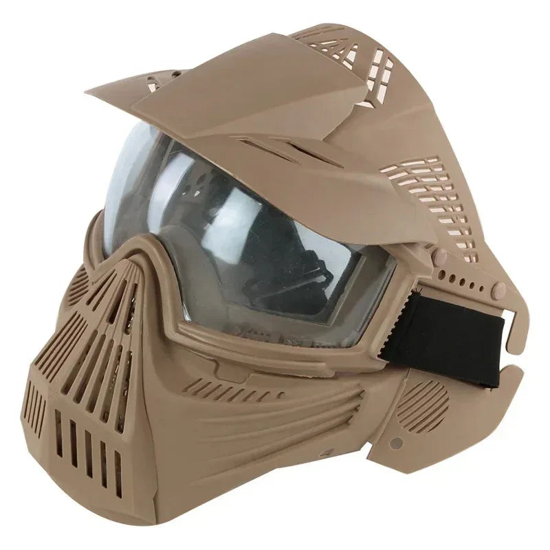 قناع أمان تكتيكي كامل للوجه من SINAIRSOFT خوذة CS مع نظارات واقية