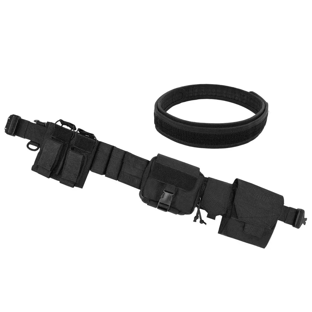 SINAIRSOFT طقم حزام تكتيكي من النايلون 1000D مع حزام مزدوج وحقيبة مجلة 5.56/7.62