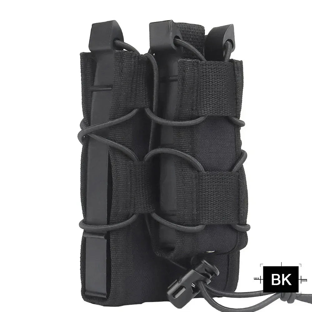 حقيبة مجلات مزدوجة SINAIRSOFT التكتيكية بنظام مولي مقاس 9 ملم/5.56 ملم للحزام