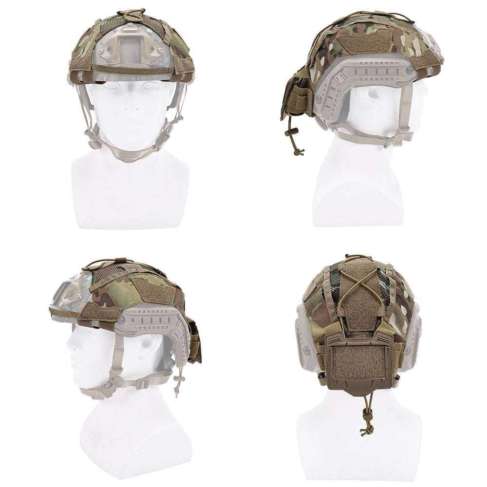 SINAIRSOFT Tactical Helmet Cover For FAST Helmet NVG Battery Pouch