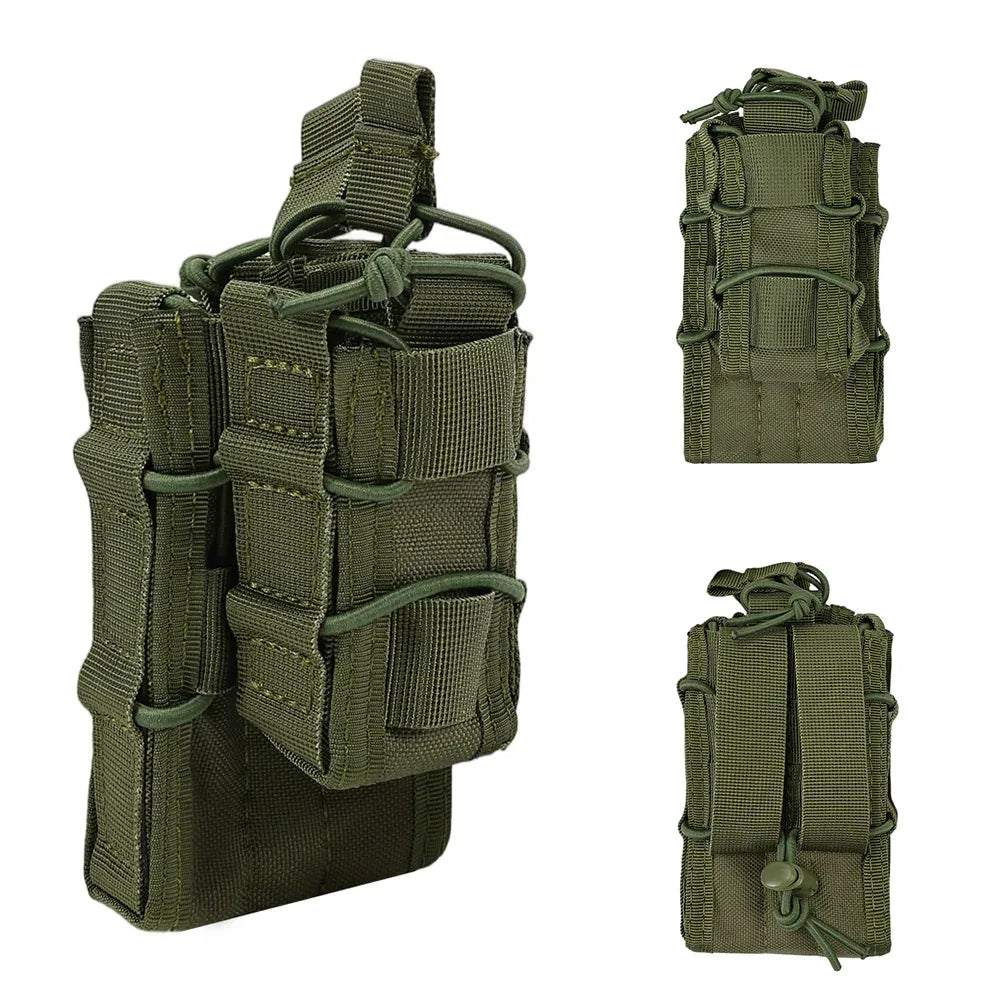 SINAIRSOFT Molle 5.56 7.62 حافظة مجلة فردية مزدوجة حقيبة خصر لحقائب السترة