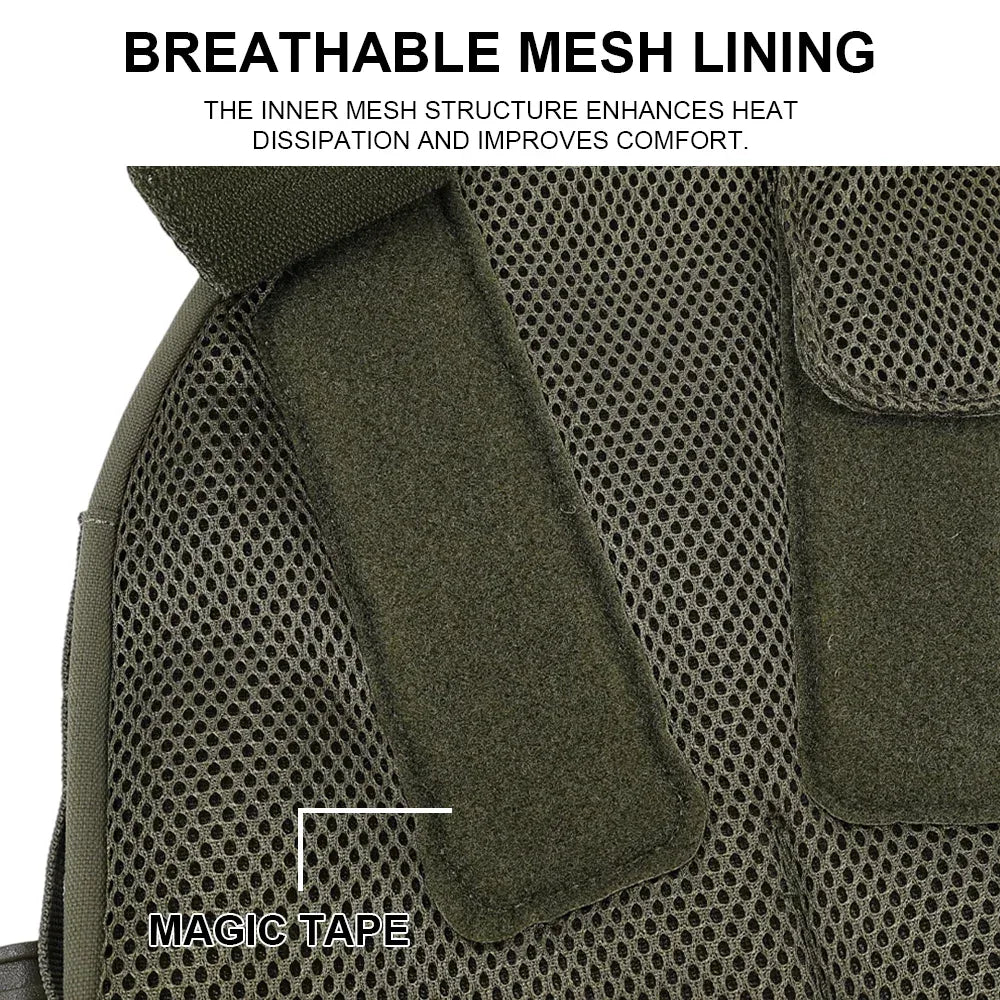 SINAIRSOFT KZ Plate Carrier سترة تكتيكية سريعة التحرير منخفضة الارتفاع بنظام مولي