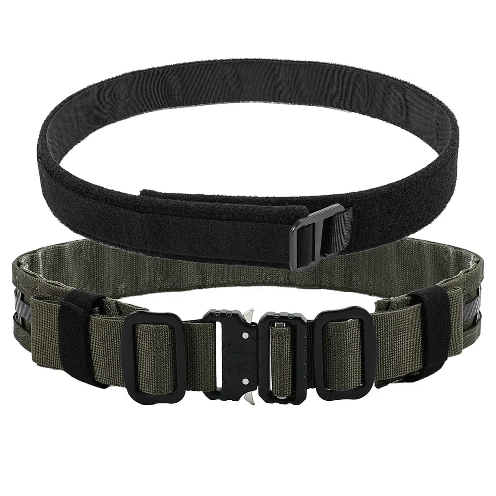 حزام قتال تكتيكي من SINAIRSOFT MOLLE، حزام داخلي وخارجي بمشبك معدني سريع الفك، معدات صيد