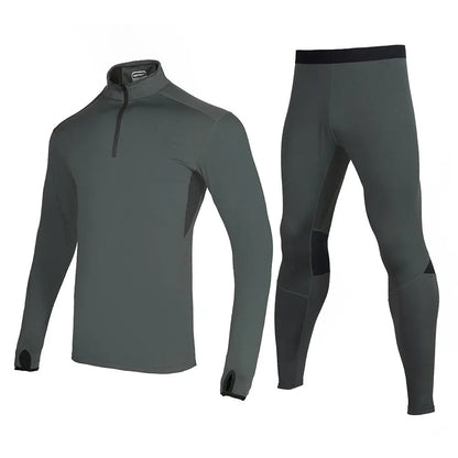 EMERSONGEAR Zippered Breathable Warm Suit Warmth Shirts Pants Sets Underwear Thermal