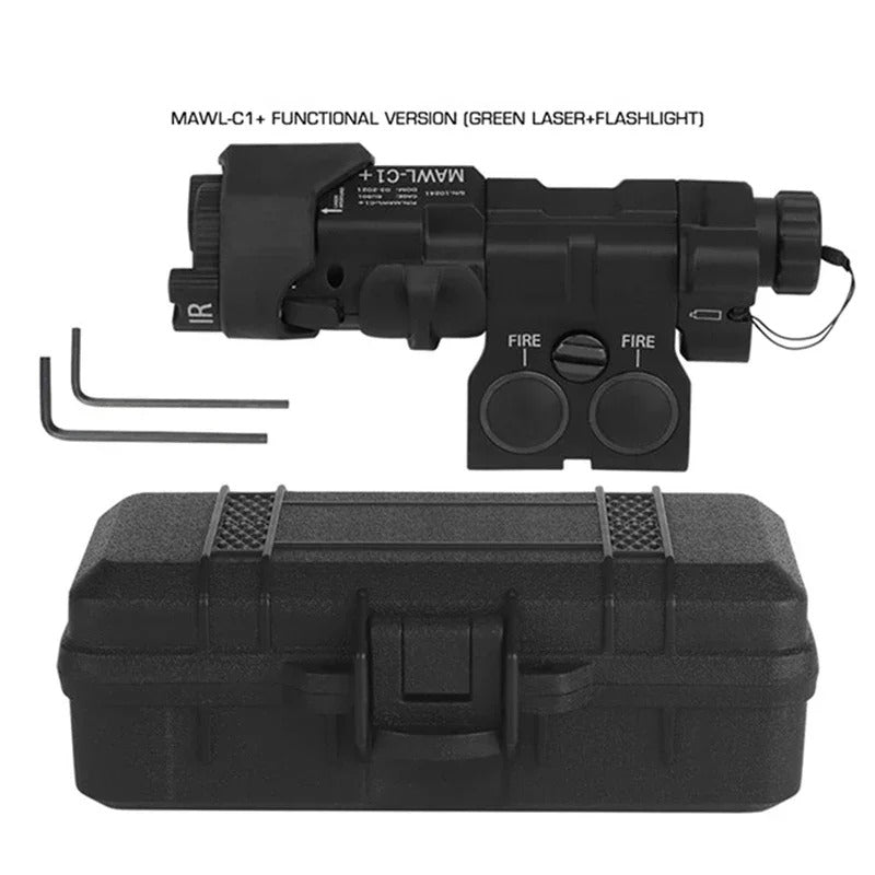 SINAIRSOFT MAWL-C1 Functional Version Red/Green Laser Light Rail Flashlight