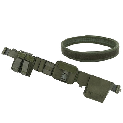 SINAIRSOFT 1000D Nylon Tactical Belt Set with Double Belt 5.56/7.62 Magazine Pouch