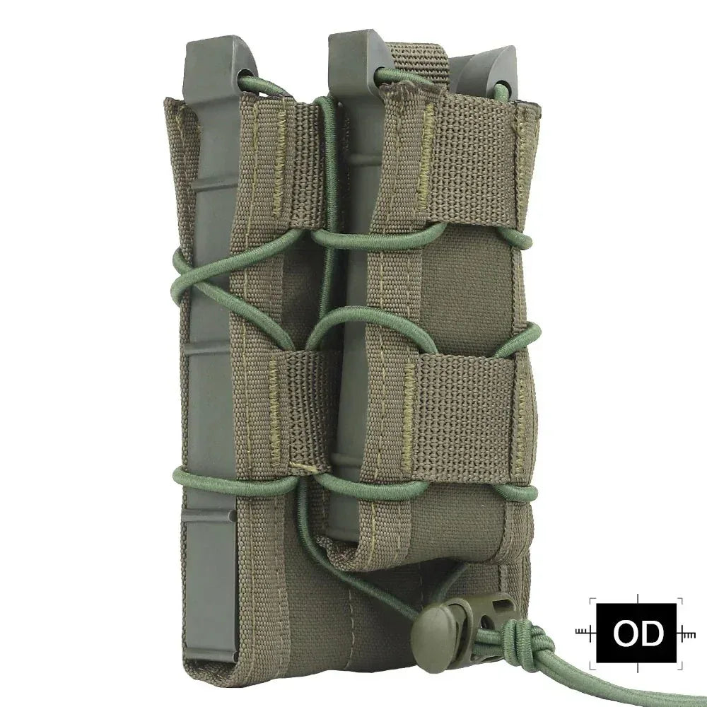حقيبة مجلات مزدوجة SINAIRSOFT التكتيكية بنظام مولي مقاس 9 ملم/5.56 ملم للحزام